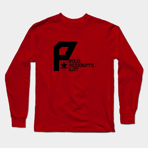 Proud Passionate Pilot Long Sleeve T-Shirt by Curator Nation